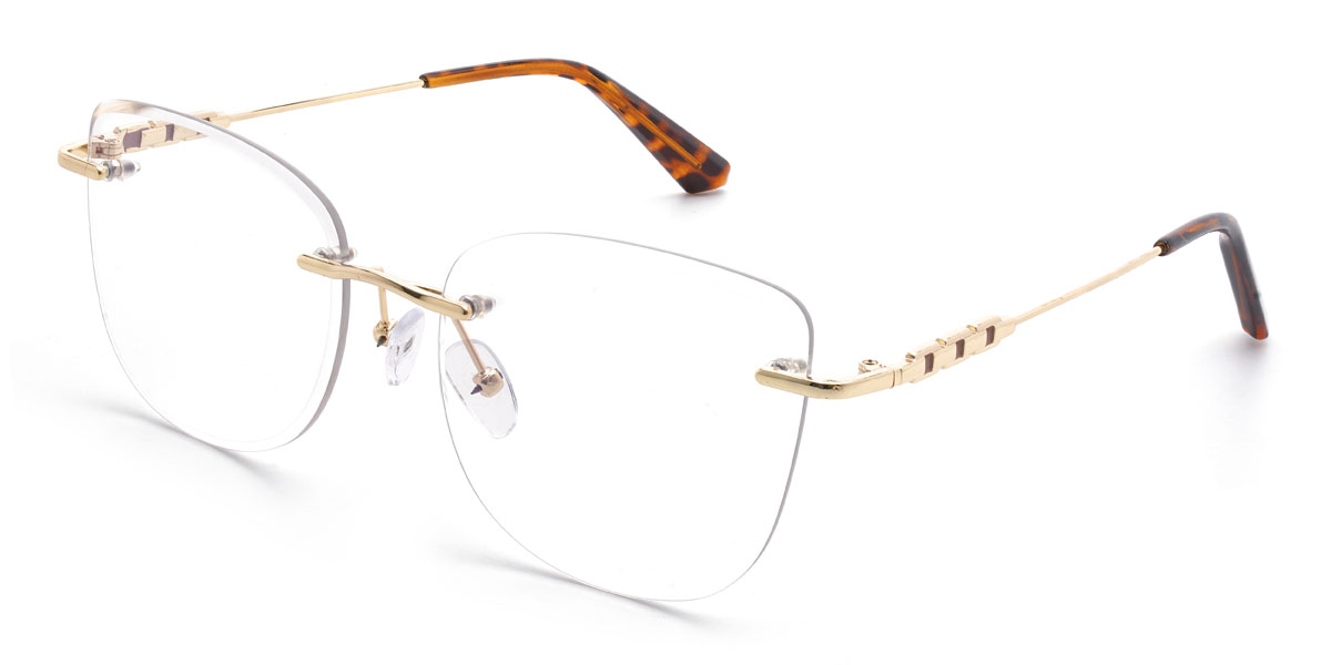 Gold Tortoiseshell Baraka Glasses - Rectangle Glasses