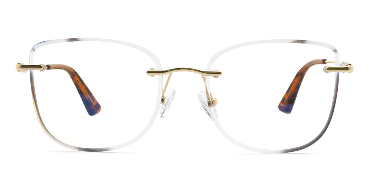 Gold Tortoiseshell Baraka - Rectangle Glasses