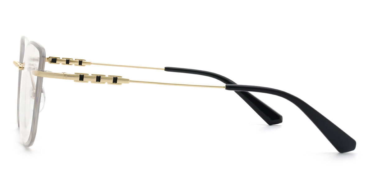 Gold Schwarz Baraka Brille - Rectangle Glasses