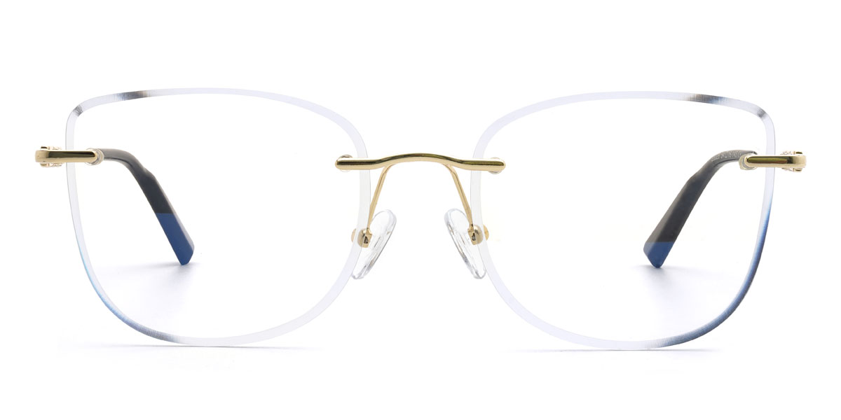 Gold Schwarz Baraka Brille - Rectangle Glasses