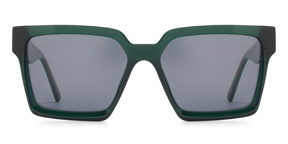 Green Grey Aubriana Glasses - Square Sunglasses