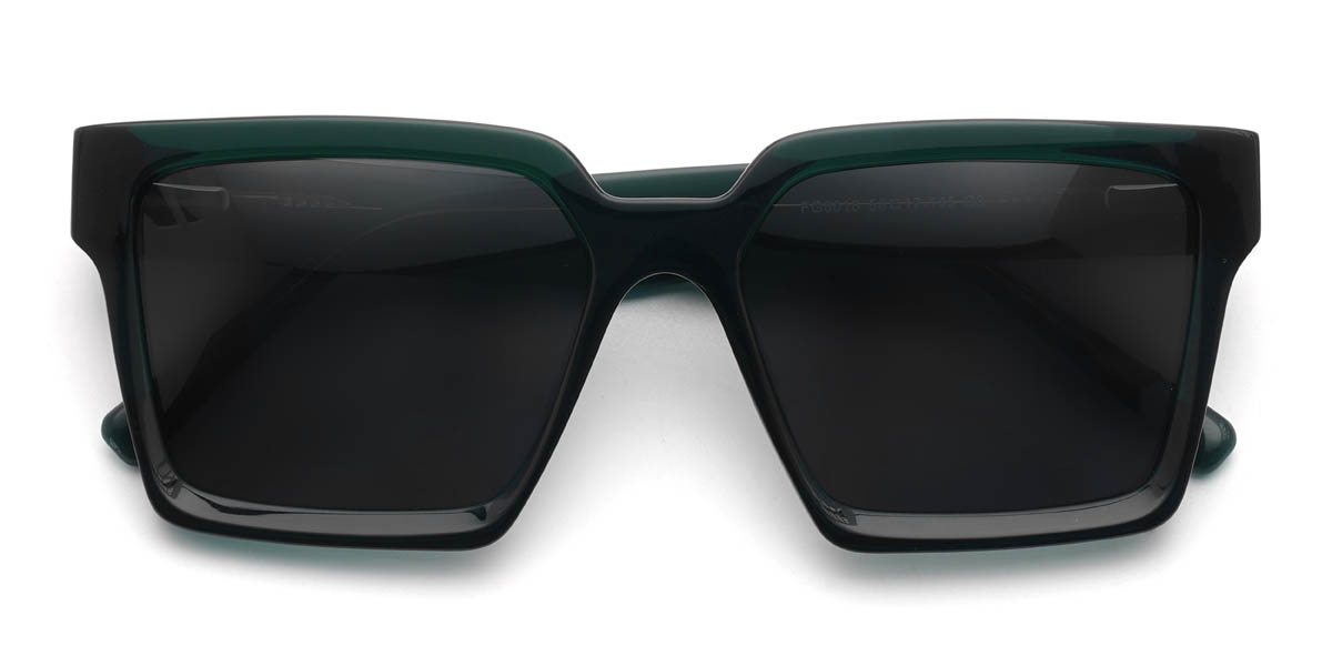Green Grey Aubriana Glasses - Square Sunglasses