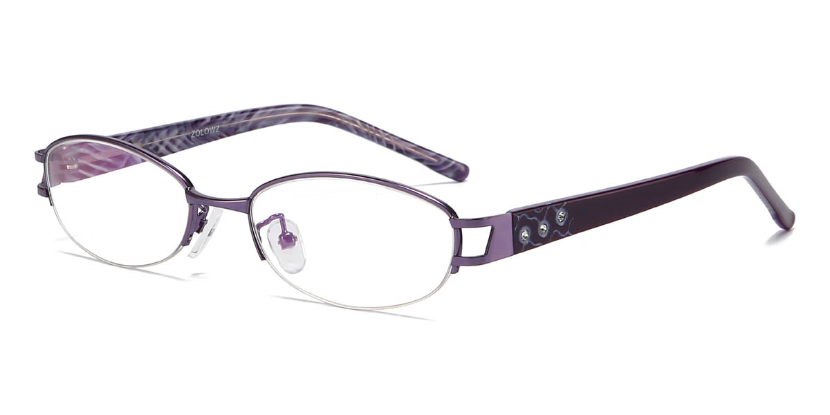 Purple Arianny Glasses - Oval Glasses