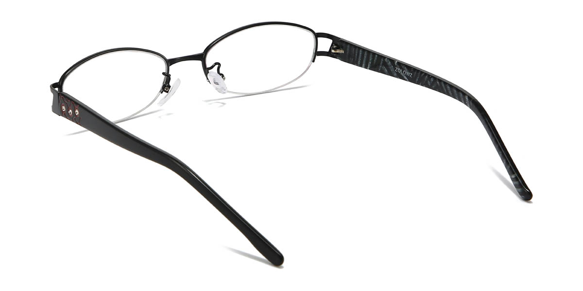 Black Arianny Glasses - Oval Glasses