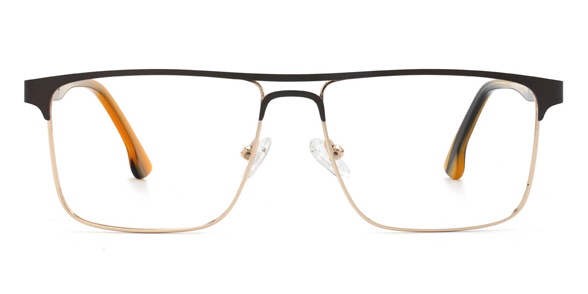 Gold Brown Haelynn - Rectangle Glasses