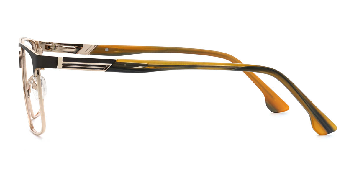 Gold Brown Haelynn Glasses - Rectangle Glasses