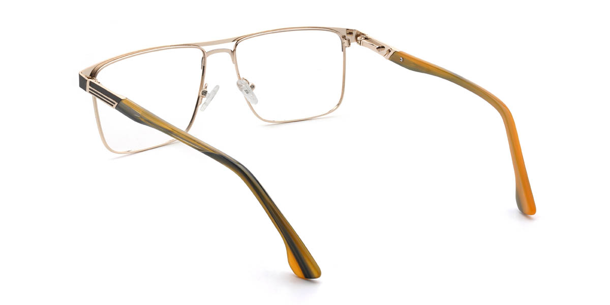 Gold Brown Haelynn Glasses - Rectangle Glasses