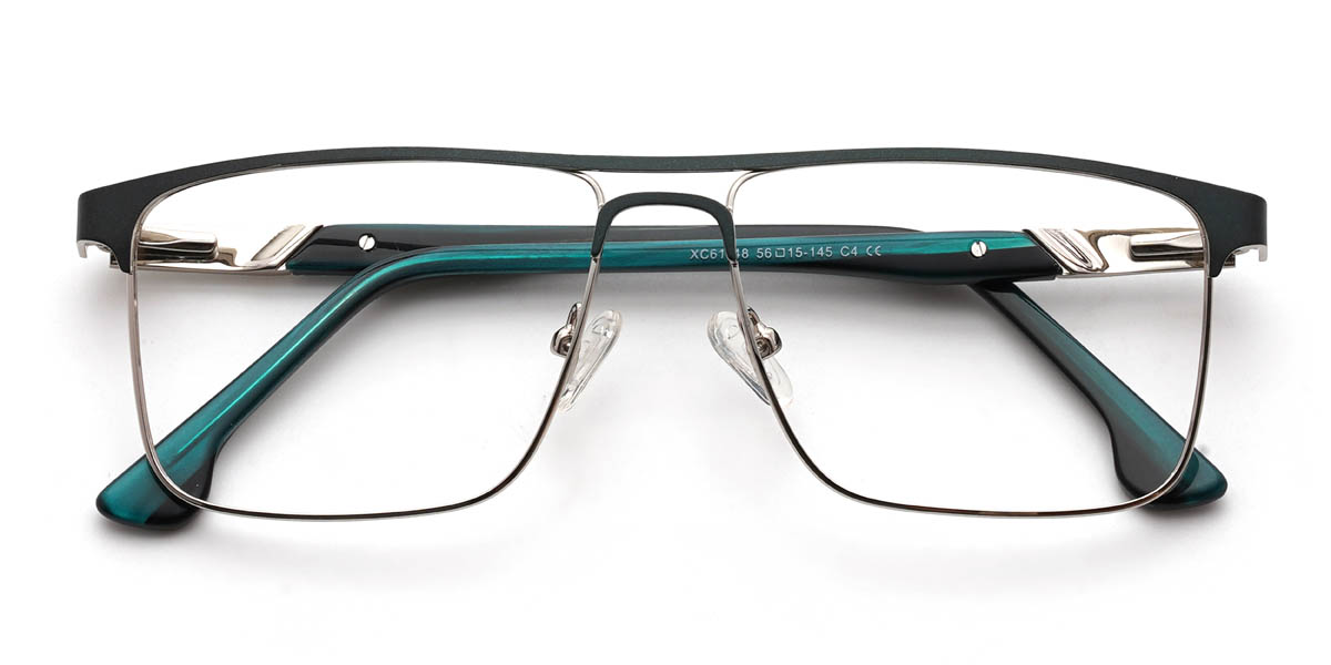 Black Silver Haelynn Glasses - Rectangle Glasses