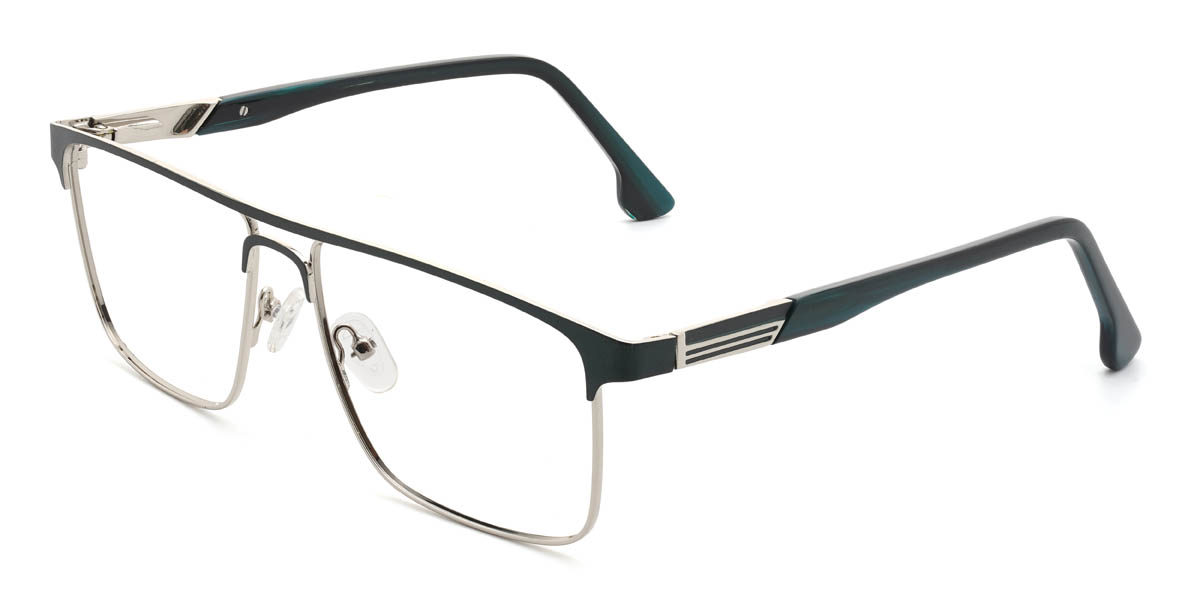 Black Silver Haelynn Glasses - Rectangle Glasses