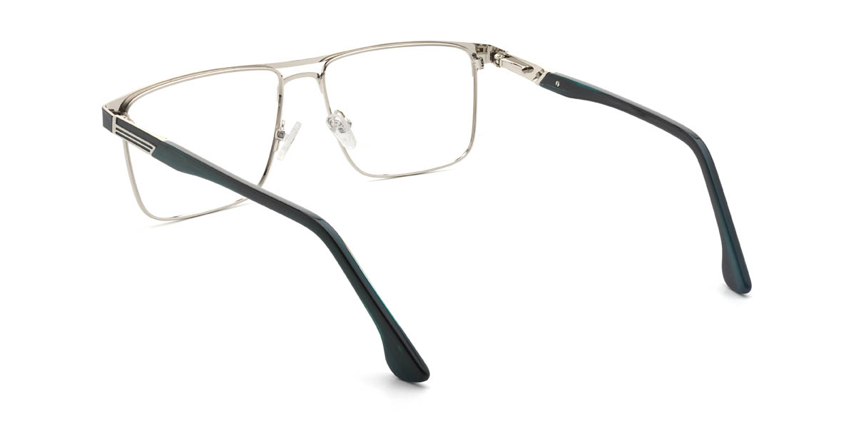 Black Silver Haelynn Glasses - Rectangle Glasses
