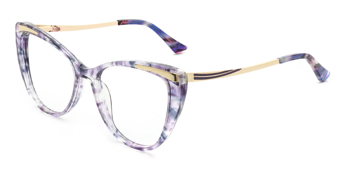 Purple Tortoiseshell Lesley Glasses - Cat Eye Glasses
