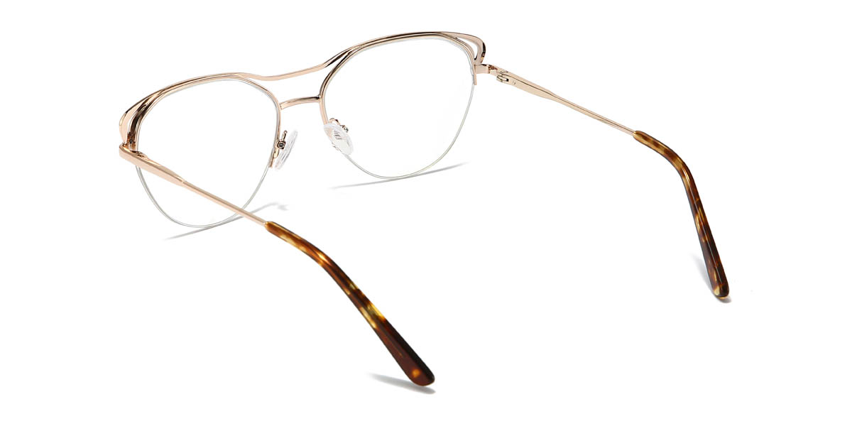 Marrón dorado Nalaya Gafas - Oval Glasses