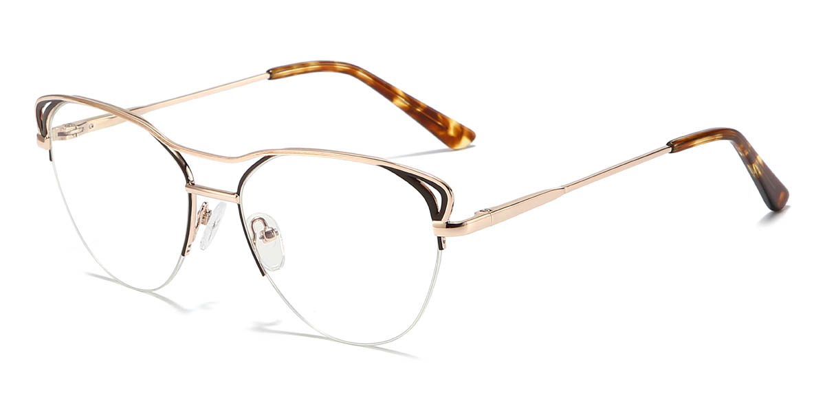 Marrón dorado Nalaya Gafas - Oval Glasses