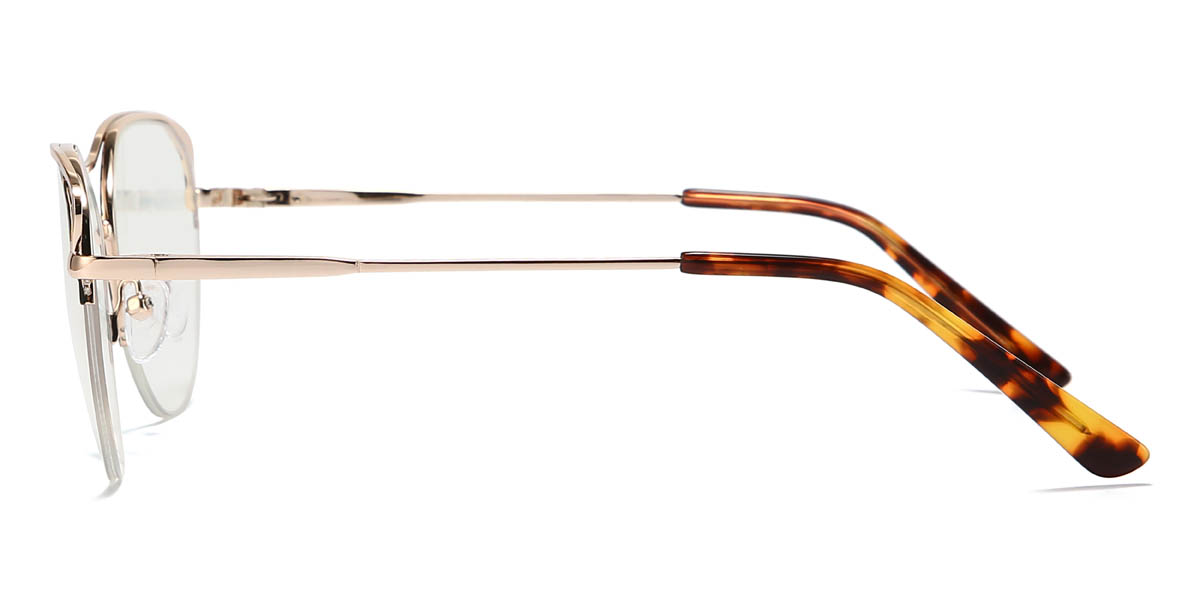 Gold Tortoiseshell Nalaya Glasses - Oval Glasses