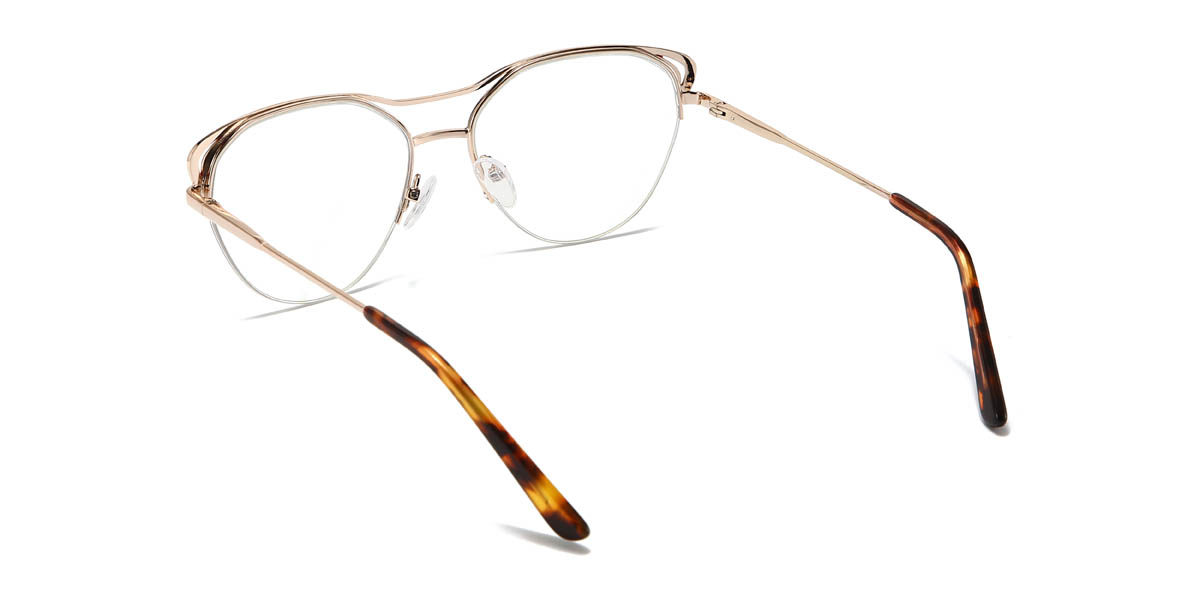 Gold Tortoiseshell Nalaya Glasses - Oval Glasses