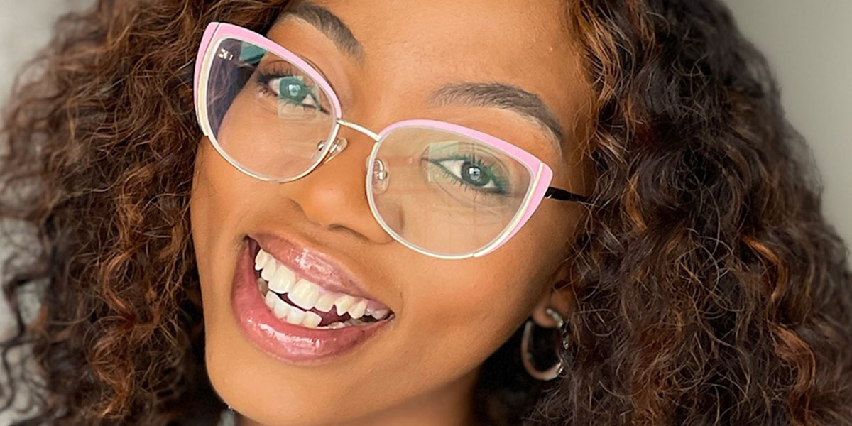 Gold Pink Emery Glasses - Cat Eye Glasses
