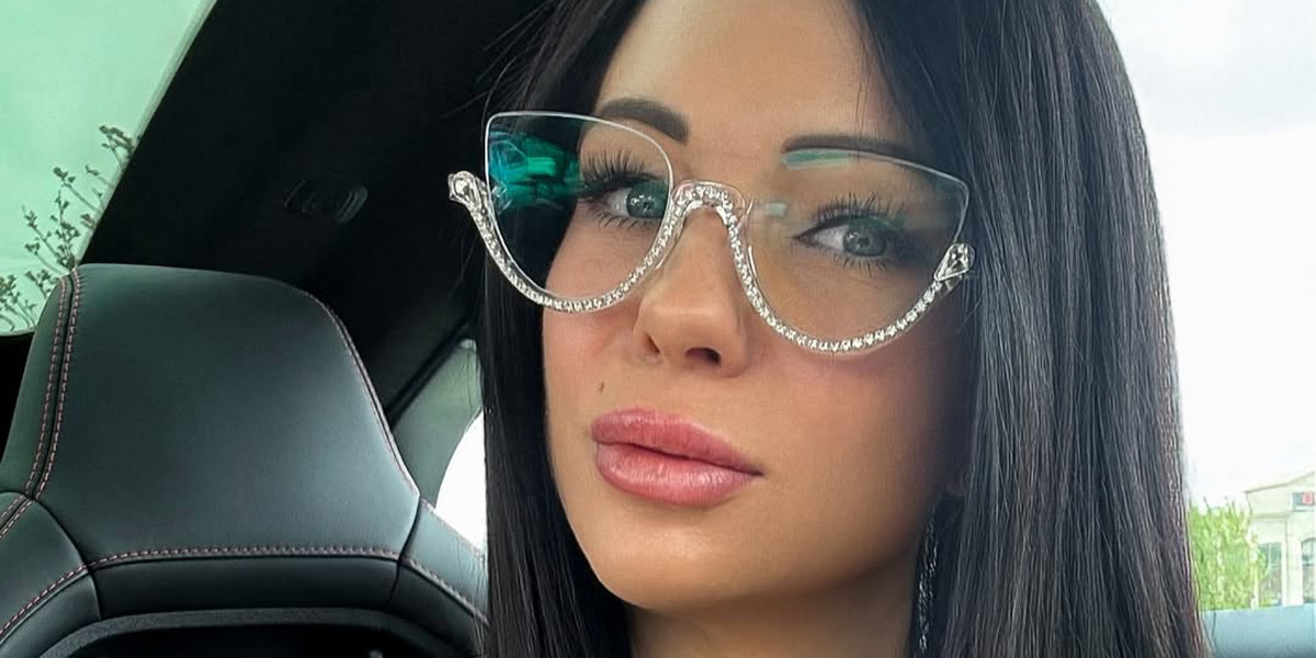 Clear White Diamond Behati Glasses - Cat Eye Glasses