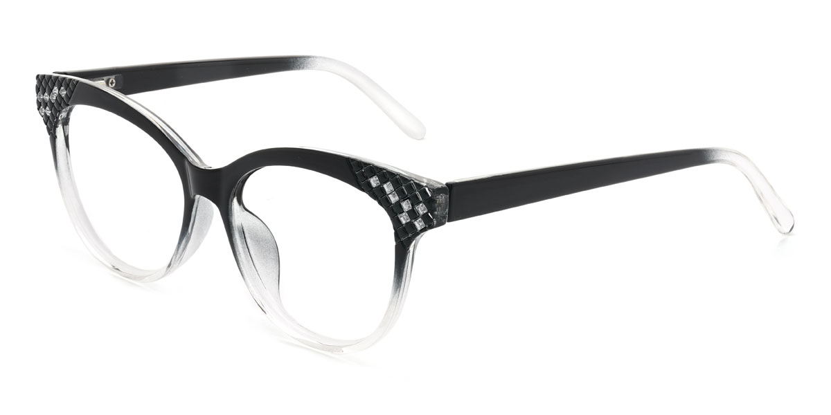 Black Clear Kosta Glasses - Oval Glasses