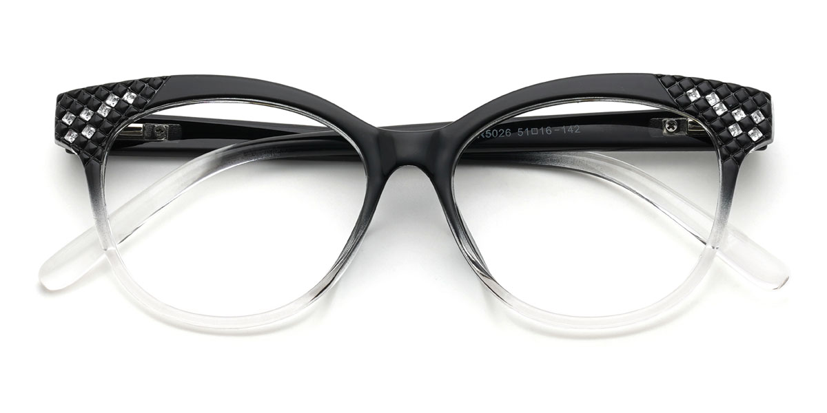 Black Clear Kosta Glasses - Oval Glasses