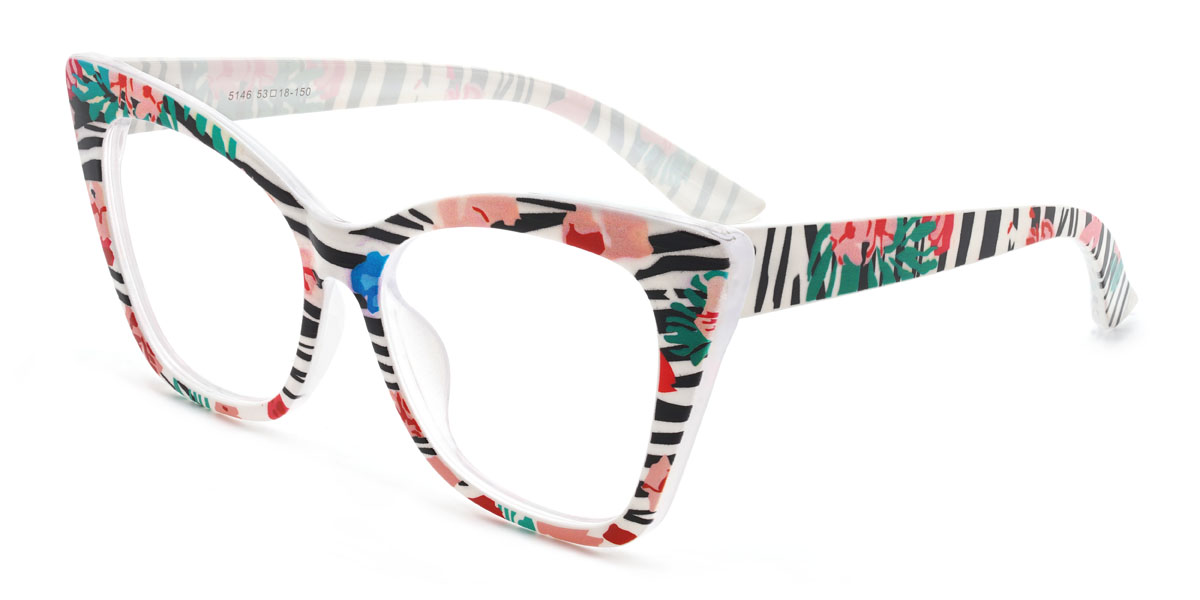 Flowers Leaf Esmee Glasses - Square Glasses