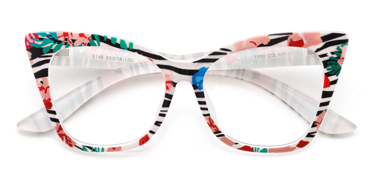 Flowers Leaf Esmee Glasses - Square Glasses