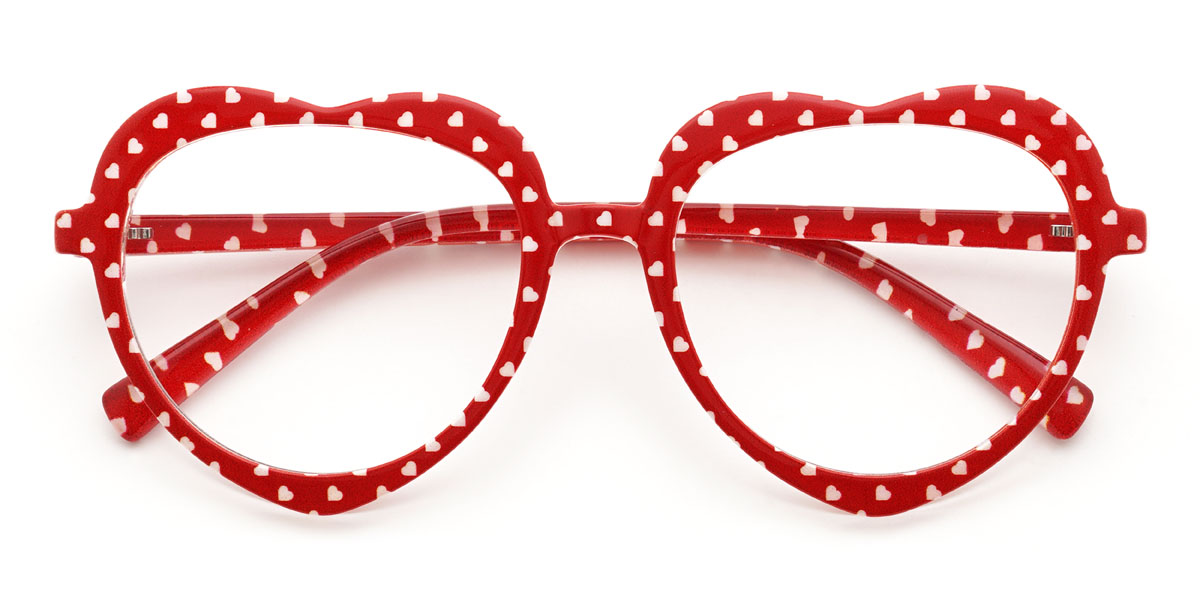 Red Heart Jaisley Glasses - Oval Glasses