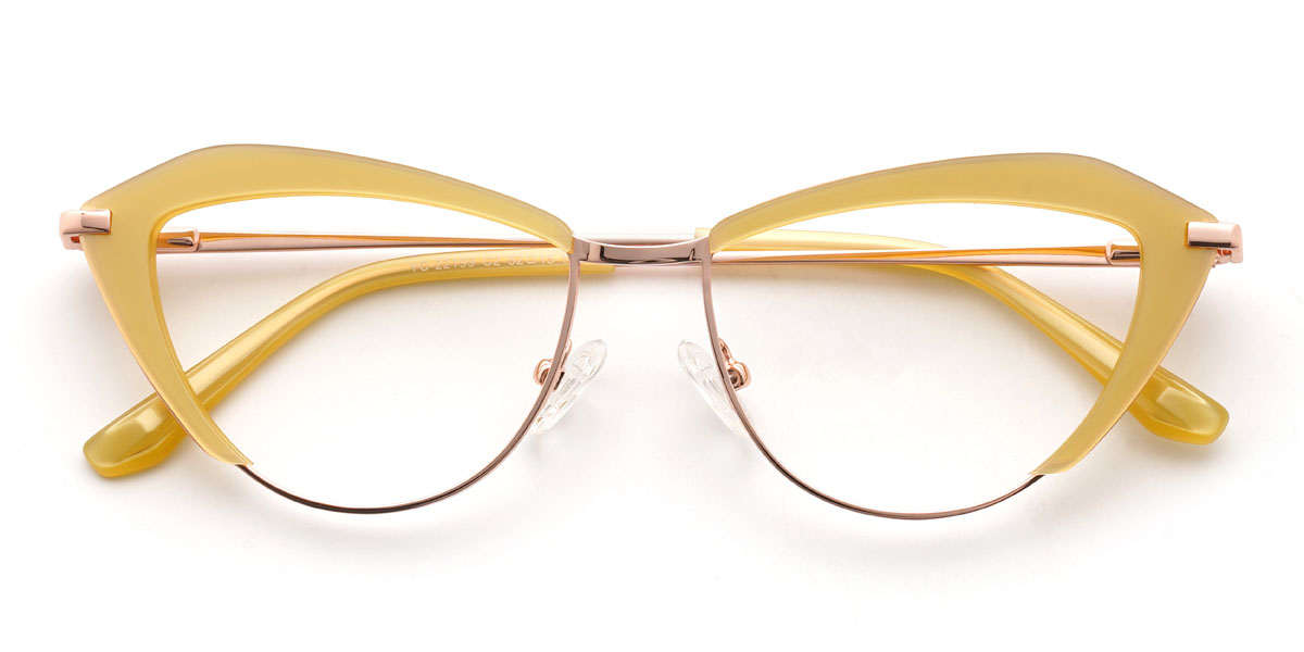 Yellow Vania Glasses - Cat Eye Glasses
