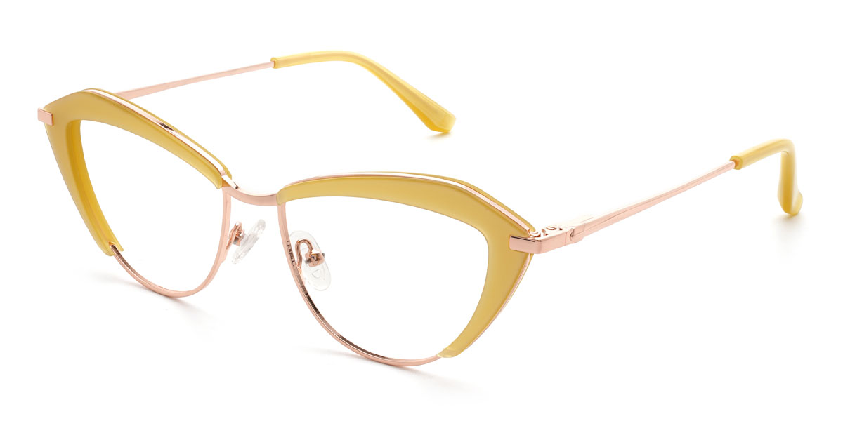 Yellow Vania Glasses - Cat Eye Glasses