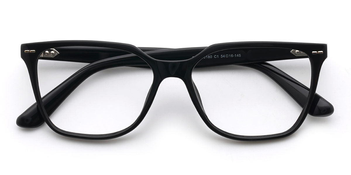 Black Gurbaaz Glasses - Rectangle Glasses
