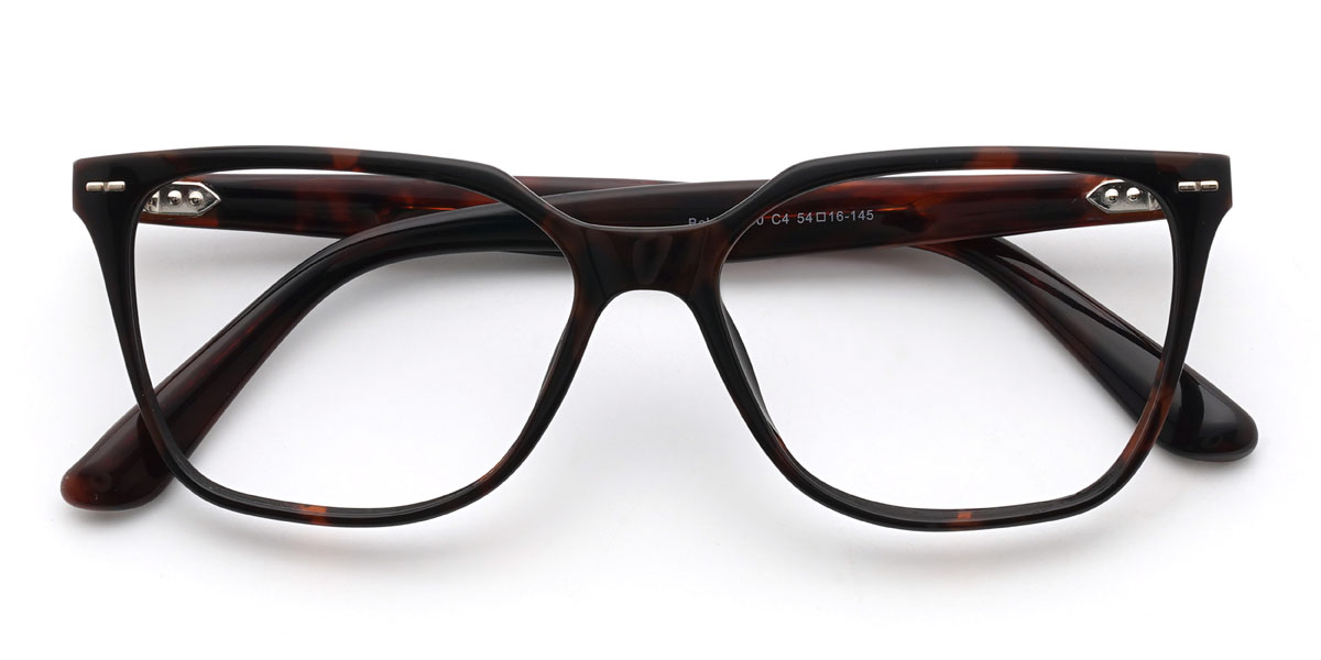 Deep Tortoiseshell Gurbaaz Glasses - Rectangle Glasses
