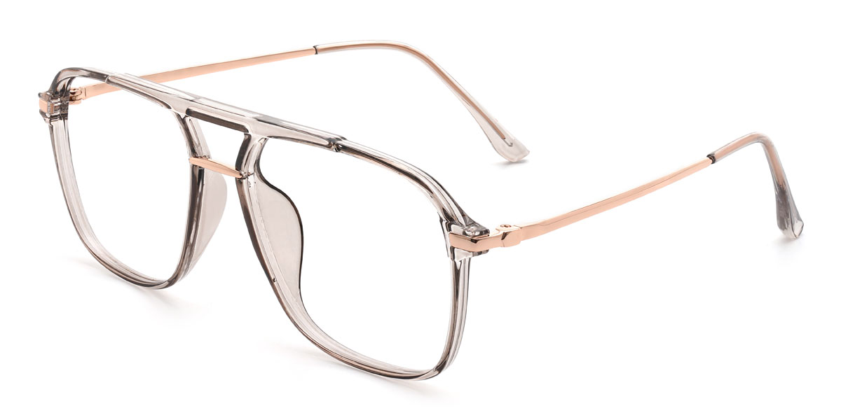 Clear Grey Jahleel Glasses - Aviator Glasses