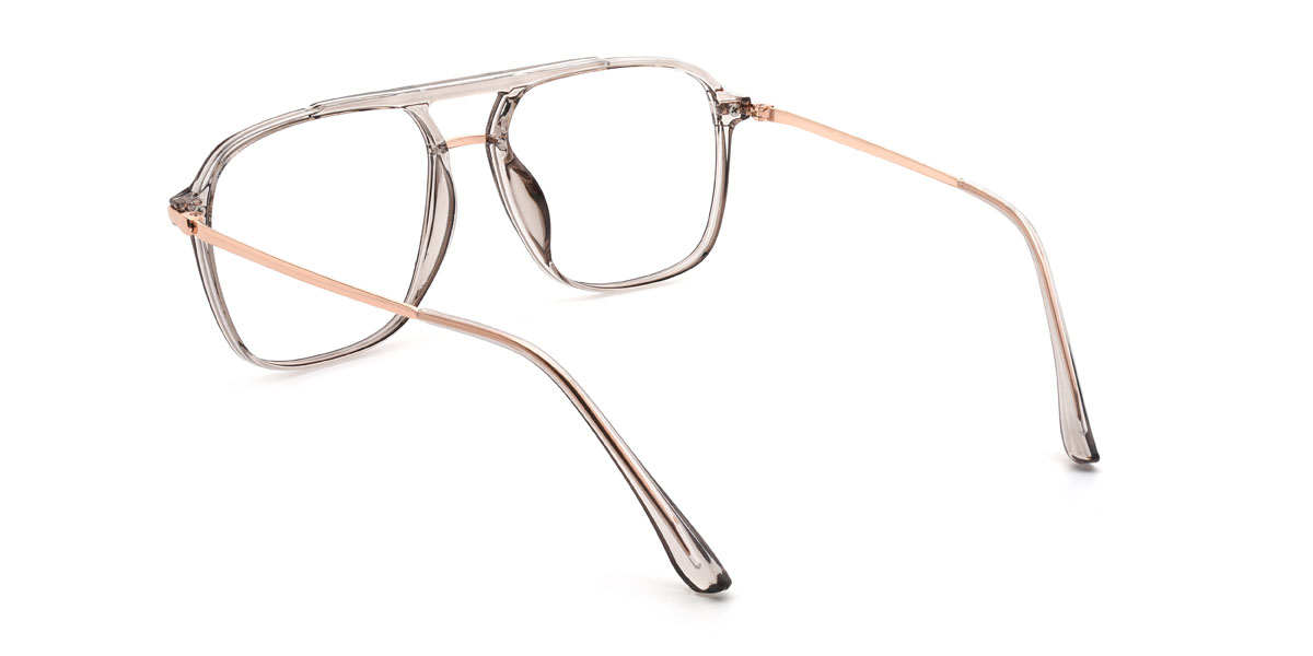 Clear Grey Jahleel Glasses - Aviator Glasses