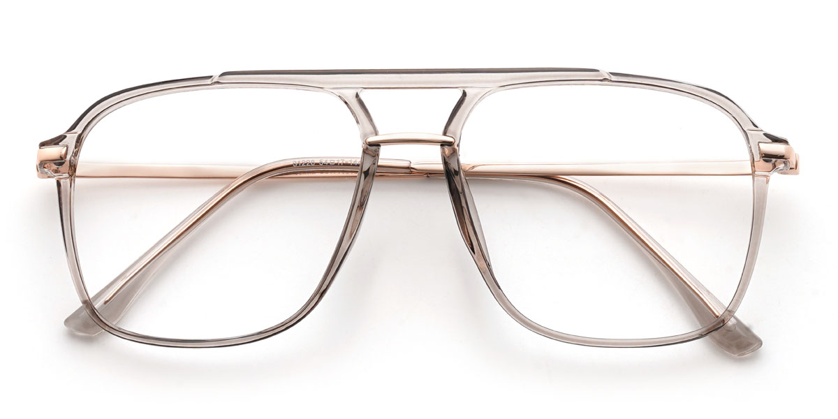 Clear Grey Jahleel Glasses - Aviator Glasses