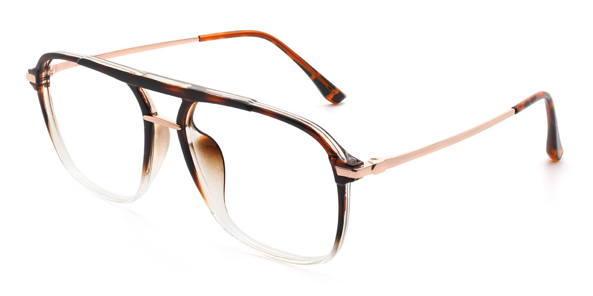 Clear Tortoiseshell Jahleel Glasses - Aviator Glasses