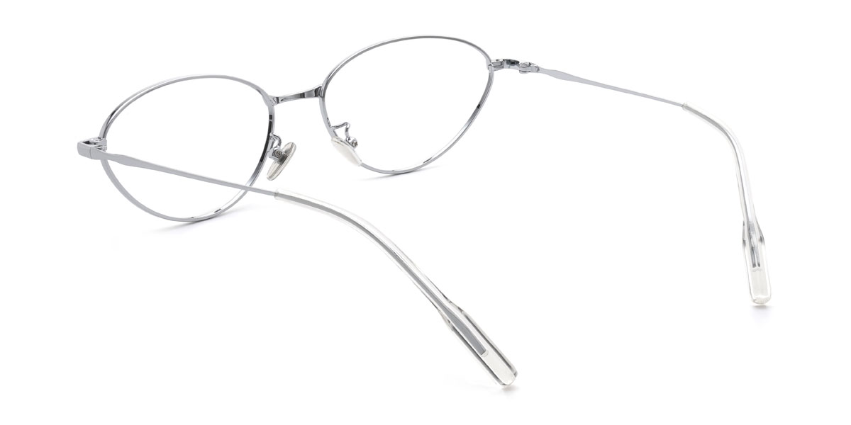 Silver Rochelle Glasses - Cat Eye Glasses