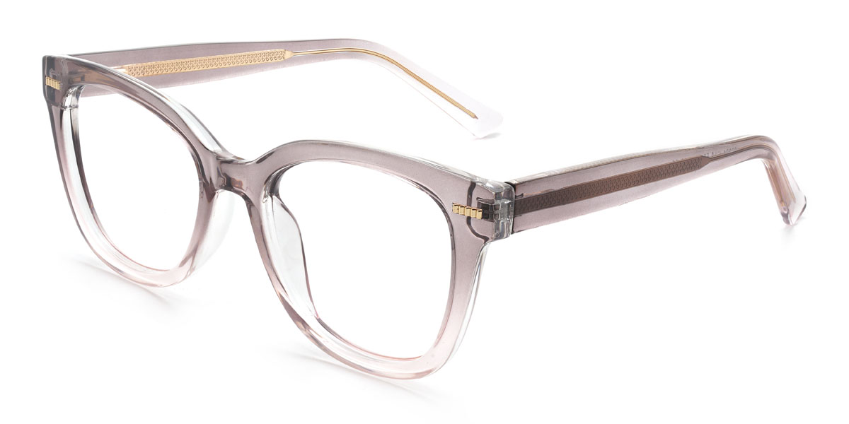 Grey Pink Barbi Glasses - Square Glasses