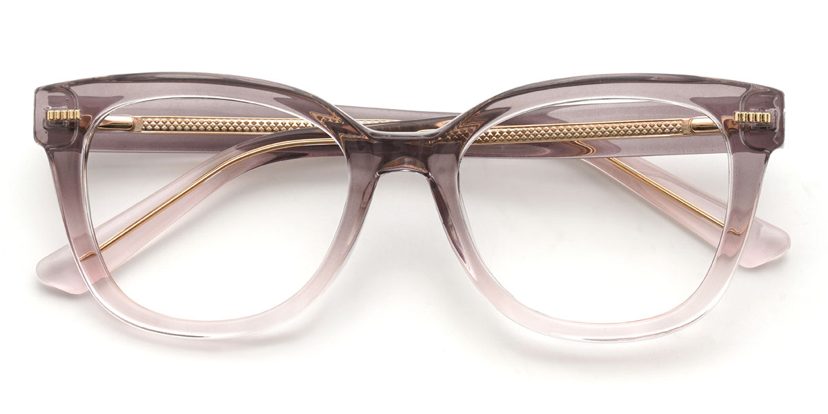 Grey Pink Barbi Glasses - Square Glasses