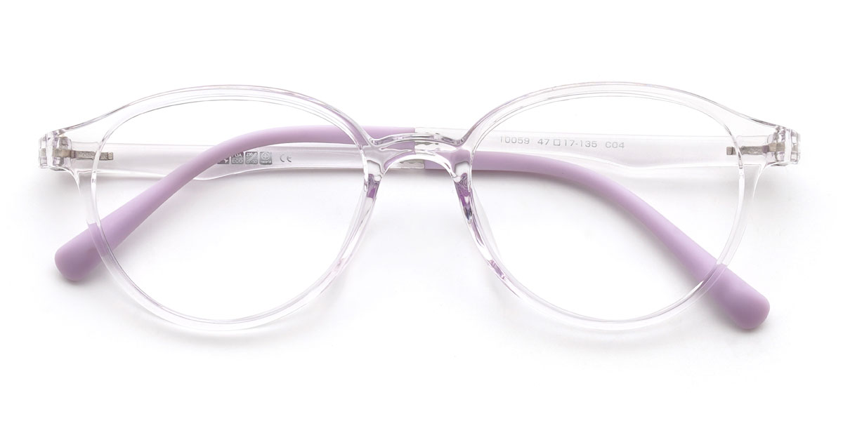 Clear Purple Aishani (Age 7-9) Glasses - Kids Glasses