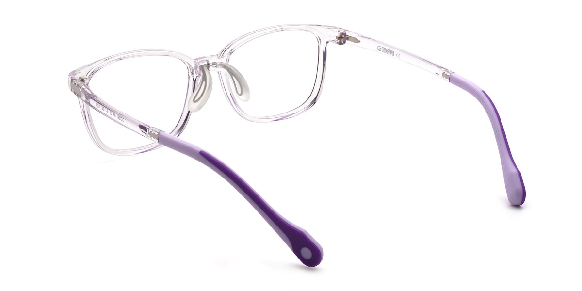 Clear Purple Fareed (Age 7-9) Glasses - Kids Glasses