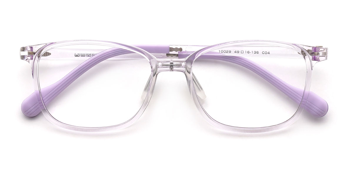 Clear Purple Fareed (Age 7-9) Glasses - Kids Glasses