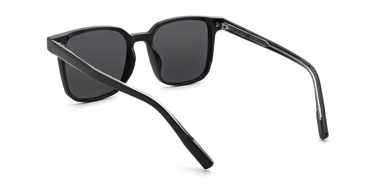 Negro Gris Marz Gafas - Square Sunglasses
