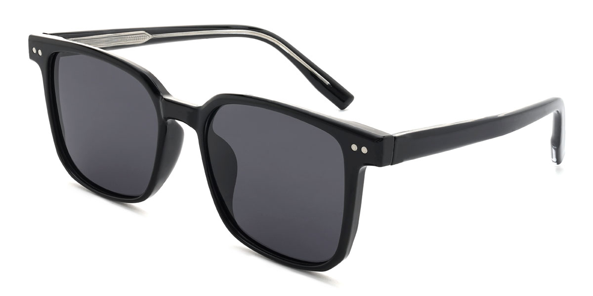 Negro Gris Marz Gafas - Square Sunglasses