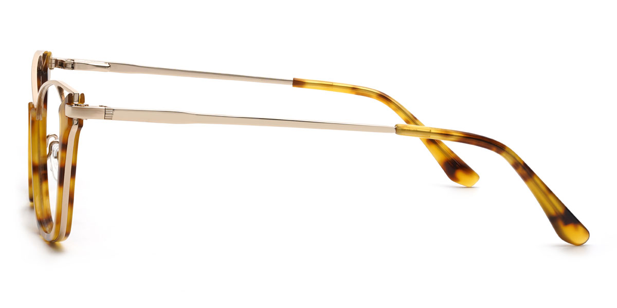 Yellow Tortoiseshell Caidyn Glasses - Rectangle Glasses