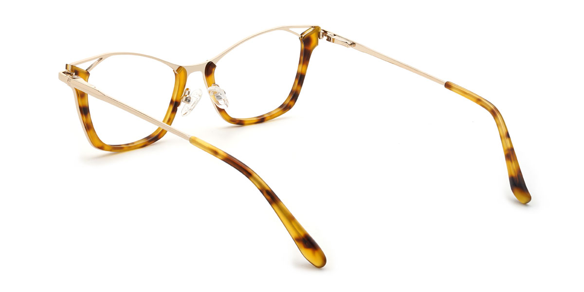 Yellow Tortoiseshell Caidyn Glasses - Rectangle Glasses