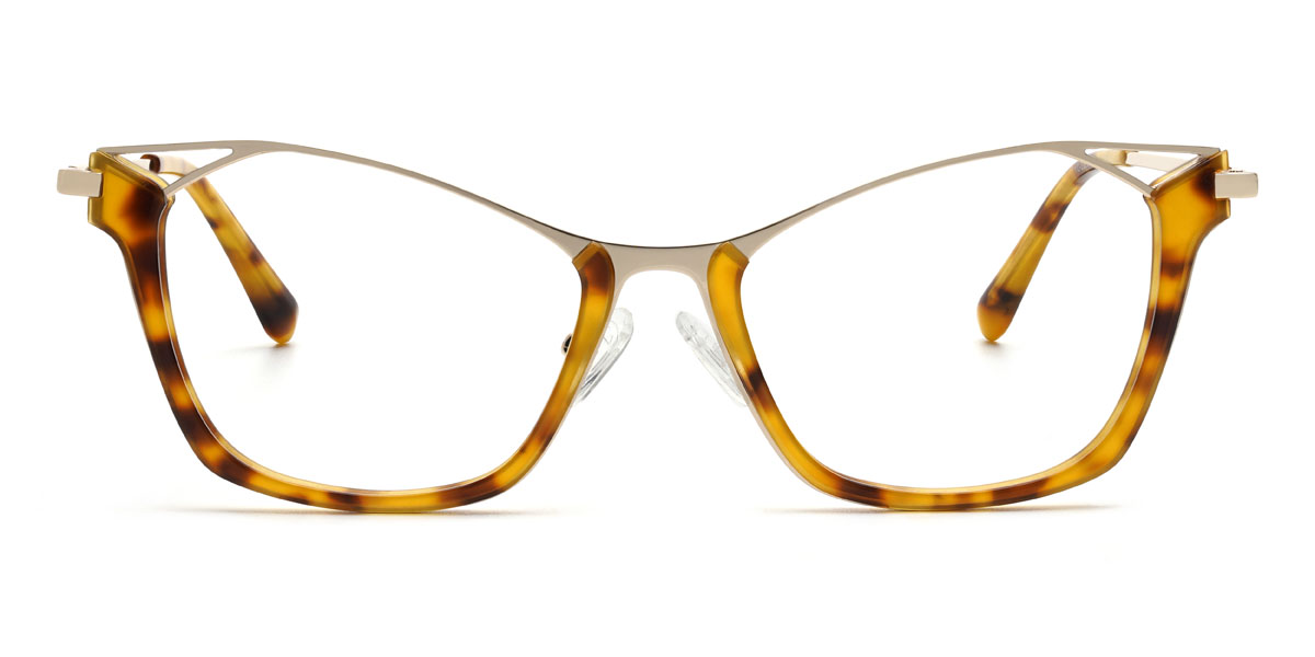 Yellow Tortoiseshell Caidyn Glasses - Rectangle Glasses