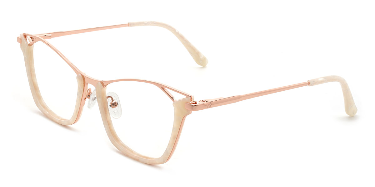 Marble Yellow Caidyn Glasses - Rectangle Glasses