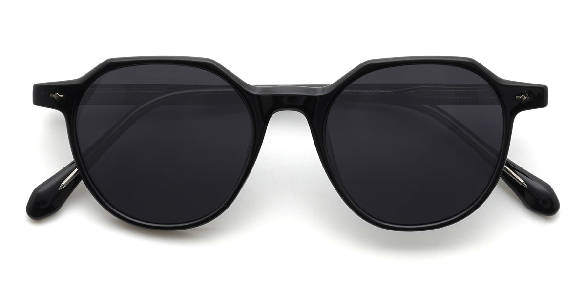 Noir Gris Amiel Lunettes - Oval Sunglasses