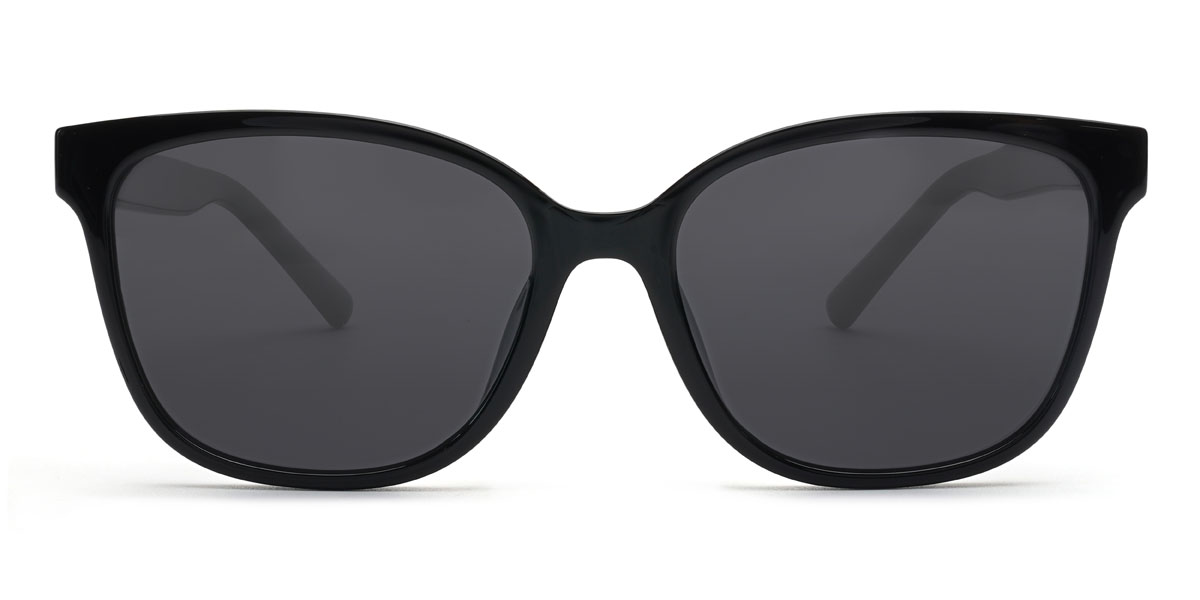 Black Grey Hutson - Rectangle Sunglasses