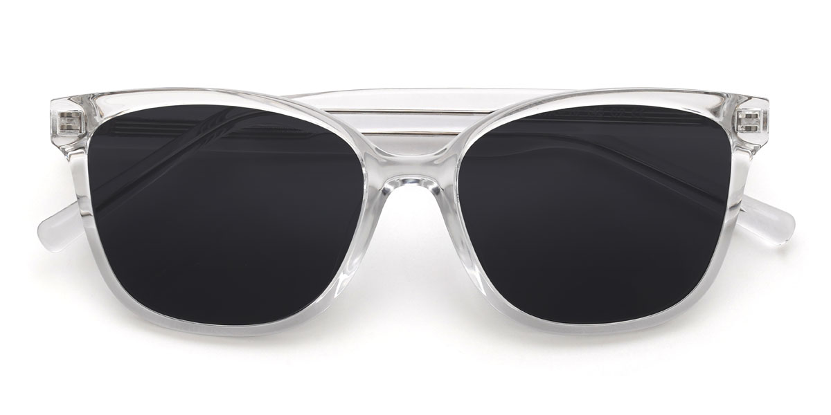 Clear Grey Hutson Glasses - Rectangle Sunglasses
