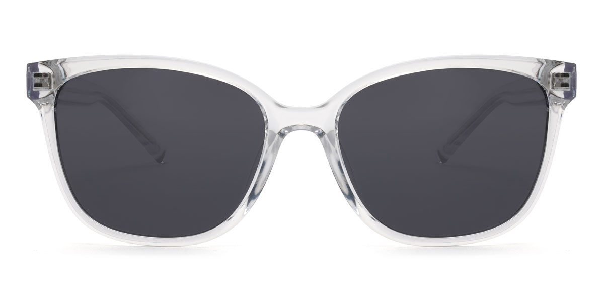 Clear Grey Hutson Glasses - Rectangle Sunglasses